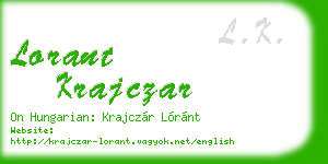lorant krajczar business card